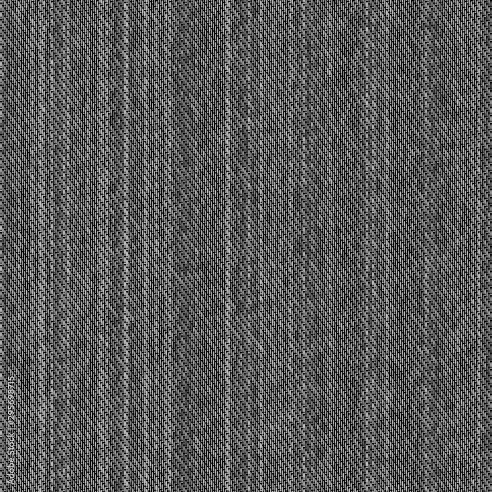Black Denim Fabric Texture Seamless Repeat Vector Pattern Swatch.  Dark color.