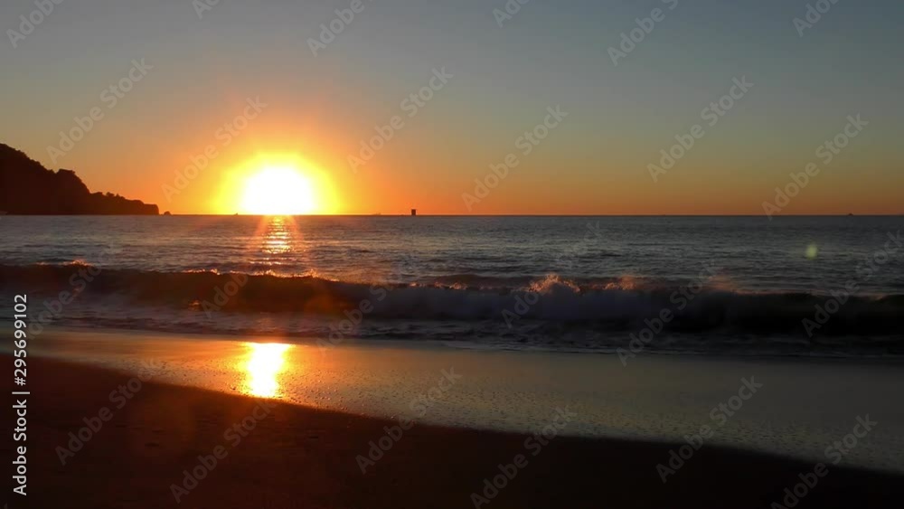 Sunset over the Pacific Ocean as seen from Baker Beach in San Francisco, California, USA Sunset over the Pacific Ocean as seen from Baker Beach in San Francisco, California, USA