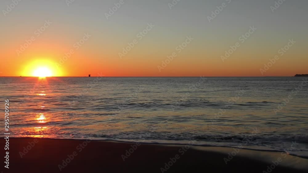 Sunset over the Pacific Ocean as seen from Baker Beach in San Francisco, California, USA. Sunset over the Pacific Ocean as seen from Baker Beach in San Francisco, California, USA.