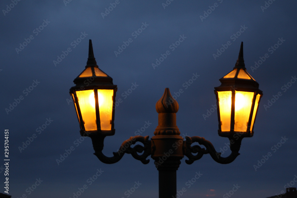 Vintage Retro Streetlight. (Farol) Quintay. Chile