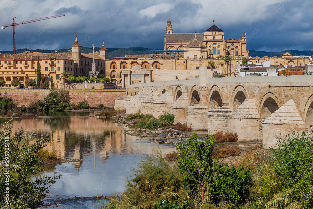 Mosque-Cathedral and Roman Bridge in Cordoba, Spain