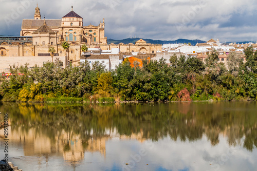 Mosque–Cathedral (Mezquita-Catedral) of Cordoba and river Guadalquivir, Spain