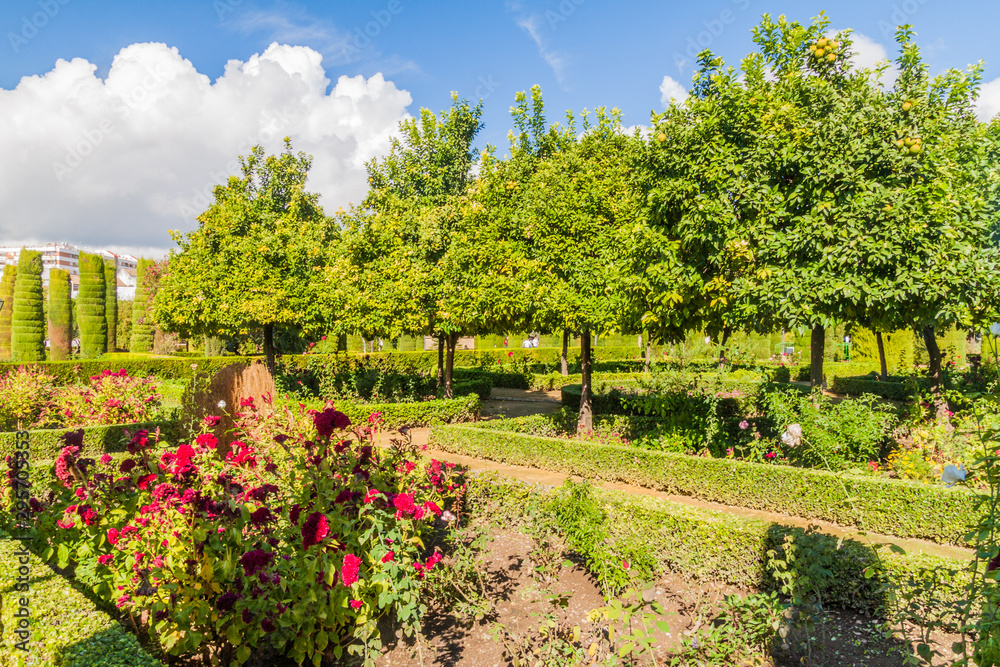 Gardens of Alcazar de los Reyes Cristianos in Cordoba, Spain Gardens of Alcazar de los Reyes Cristianos in Cordoba, Spain
