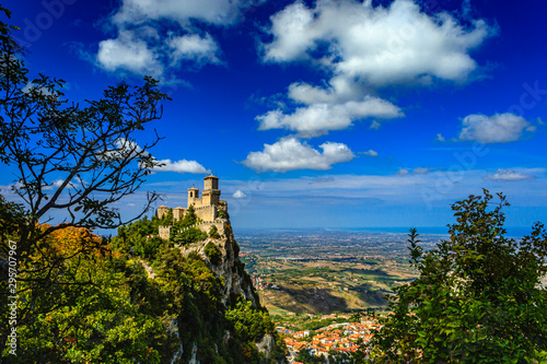 Scenic view of the Guaita Fortress  Prima Torre or La Rocca   San Marino