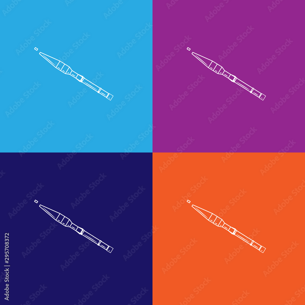 grenade launcher line icon. Elements of military illustration icons. Signs, symbols can be used for web, logo, mobile app, UI, UX grenade launcher line icon. Elements of military illustration icons. Signs, symbols can be used for web, logo, mobile app, UI, UX