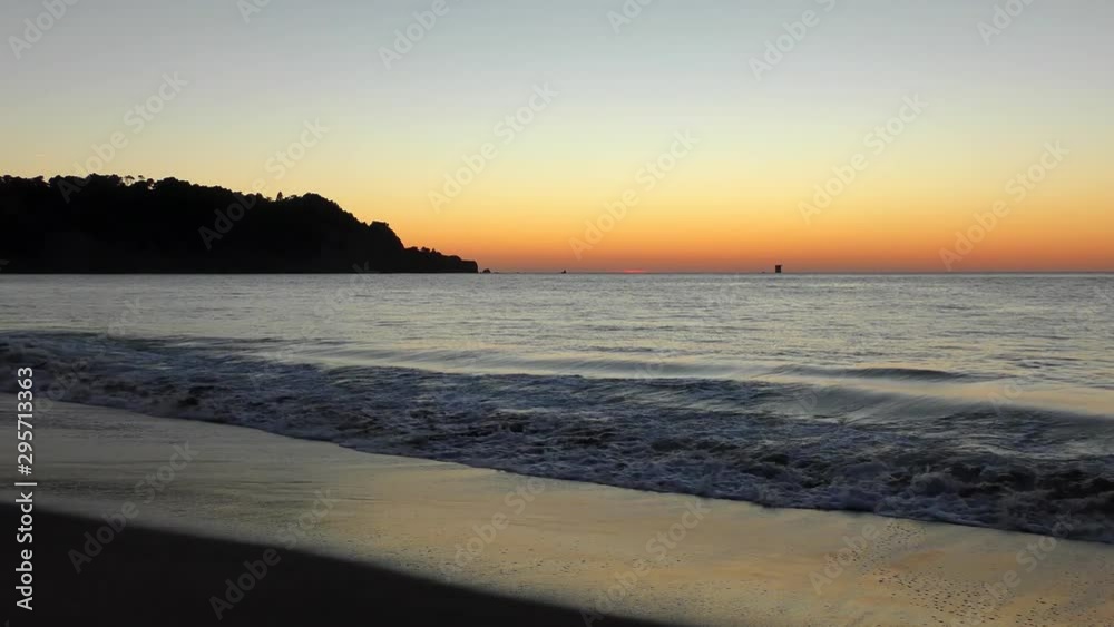 Sunset over the Pacific Ocean as seen from Baker Beach in San Francisco, California, USA. Sunset over the Pacific Ocean as seen from Baker Beach in San Francisco, California, USA.