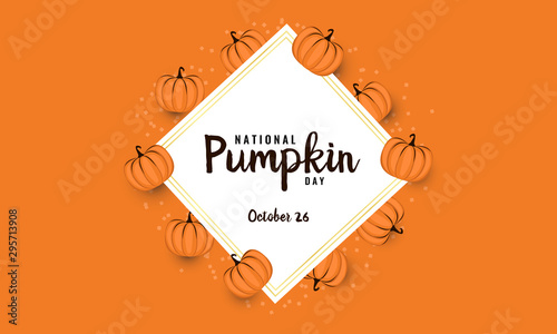 Pumpkin day card. vector illustration.