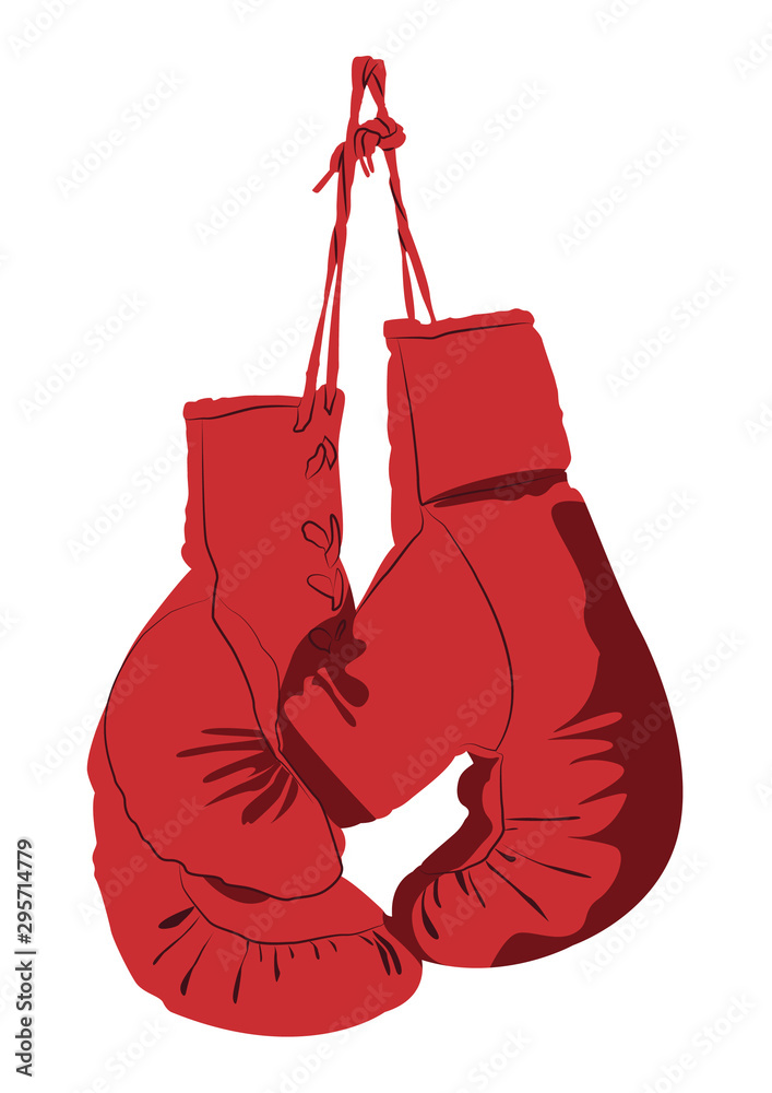 Boxing glove realistic vector illustration isolated