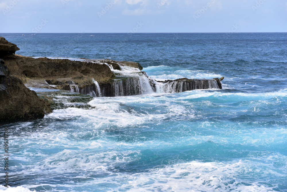 Wave at seashore called Devil's Tear of Nusa Lembongan, Bali, Indonesia Wave at seashore called Devil's Tear of Nusa Lembongan, Bali, Indonesia