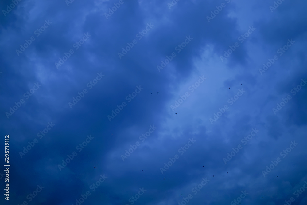 dark blue cloud with white light sky background and midnight evening time