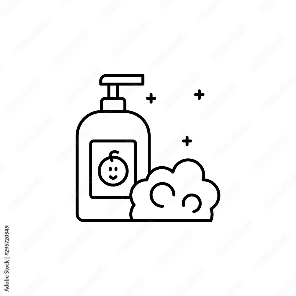 Vecteur Stock baby, shampoo, vector, icon. Illustration isolated vector  sign symbol | Adobe Stock