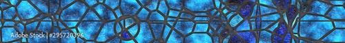 Abstract stained glass- metal grate