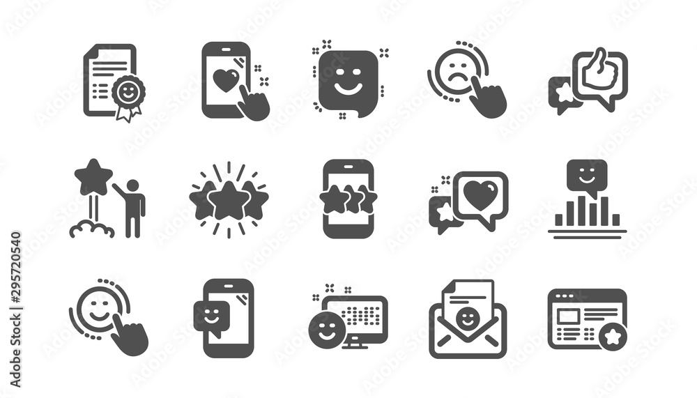 Feedback icons. User Opinion, Customer service and Star Rating. Customer satisfaction classic icon set. Quality set. Vector Feedback icons. User Opinion, Customer service and Star Rating. Customer satisfaction classic icon set. Quality set. Vector