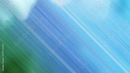 diagonal motion speed lines background or backdrop with corn flower blue, sea green and pale turquoise colors. good as graphic element