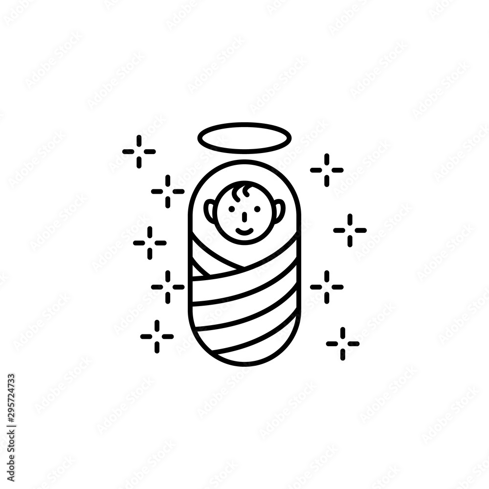 Fototapeta premium Christianity Jesus child icon. Element of christianity icon
