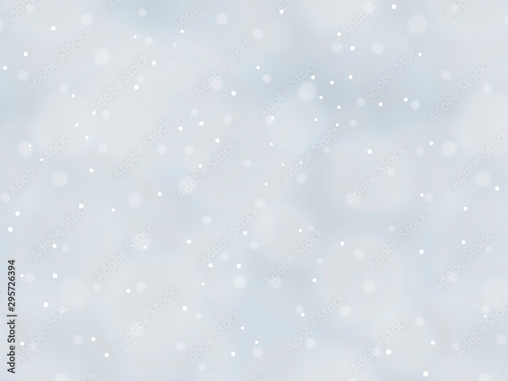 Tender winter white background with snow and light. Vector illustration