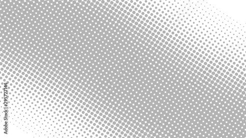 Trendy grey pop art background with halftone dots desing in retro comic style