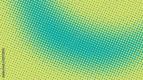 Light blue and yellow pop art retro background with halftone dotted design in comic style  vector illustration eps10