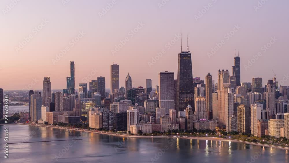 Aerial View of Chicago Skyline 