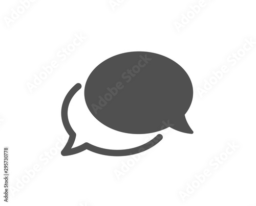 Speech bubble sign. Messenger icon. Chat message symbol. Classic flat style. Simple messenger icon. Vector
