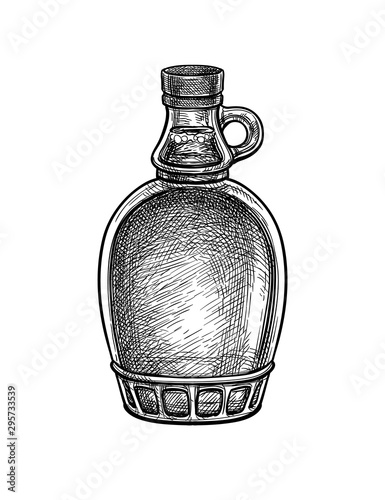 Maple syrup bottle.