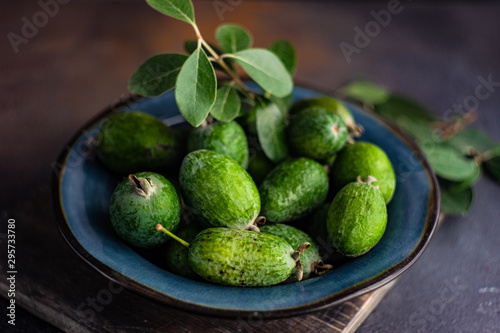 Autumnal organic fruit feijoa