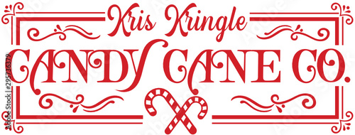 Kris Kringle Candy Cane SVG photo