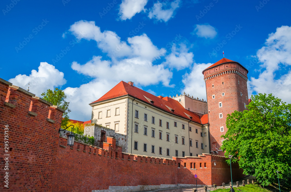 Beautiful Wawel castle in Krakow Poland.