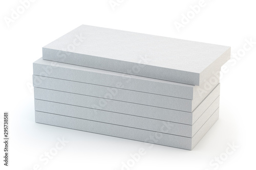 Billede på lærred Styrofoam Sheats on white backkground - 3d illustration