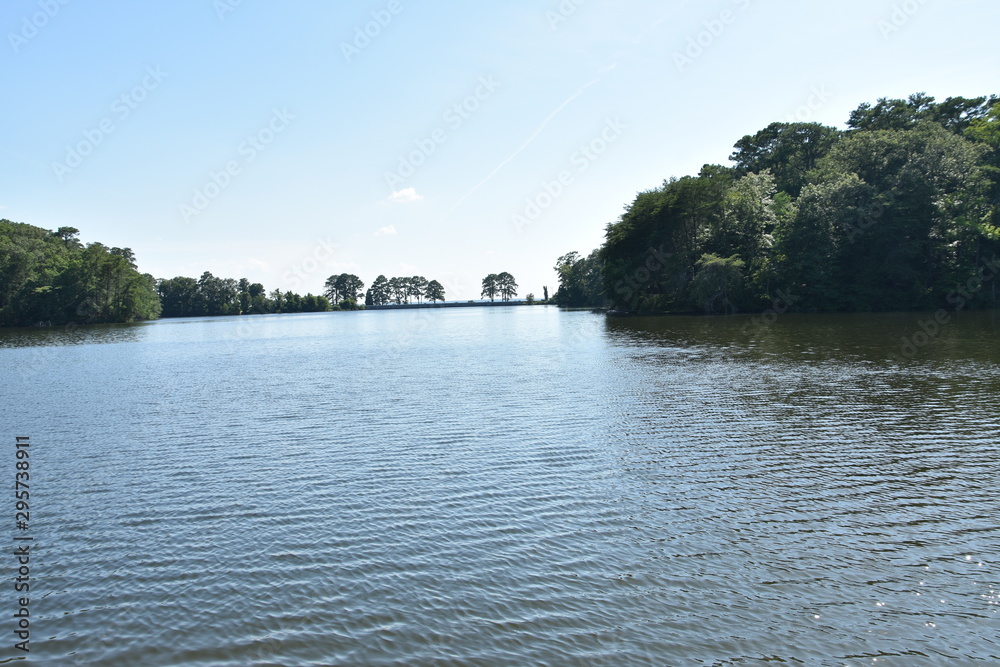 a view of the lake at Noland Trails park. a view of the lake at Noland Trails park.