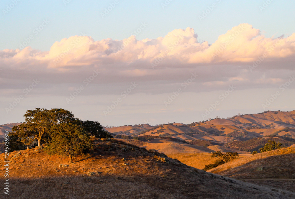 Northern California Sunset on rolling hills