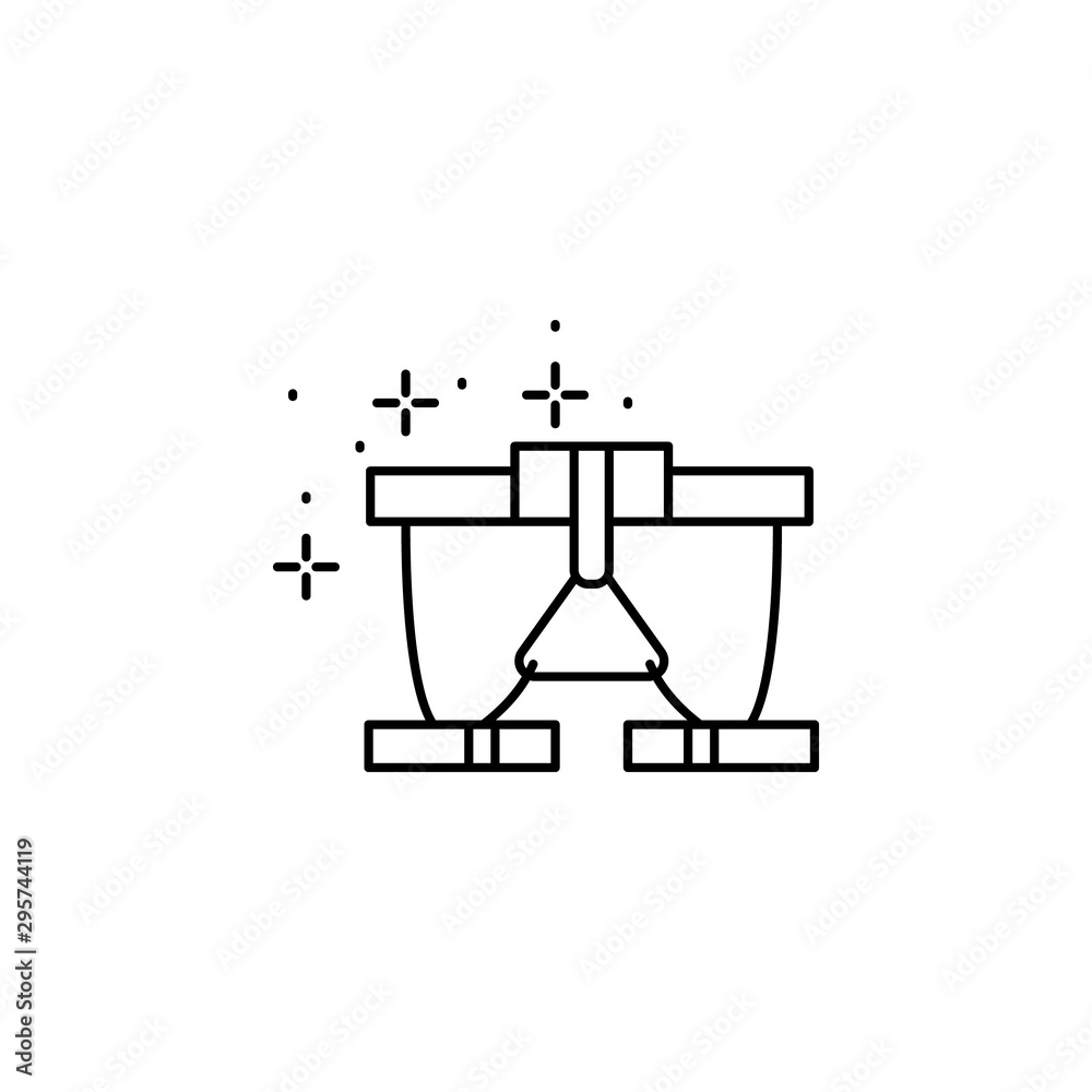 Climber safety system icon. Element of mountaineering icon
