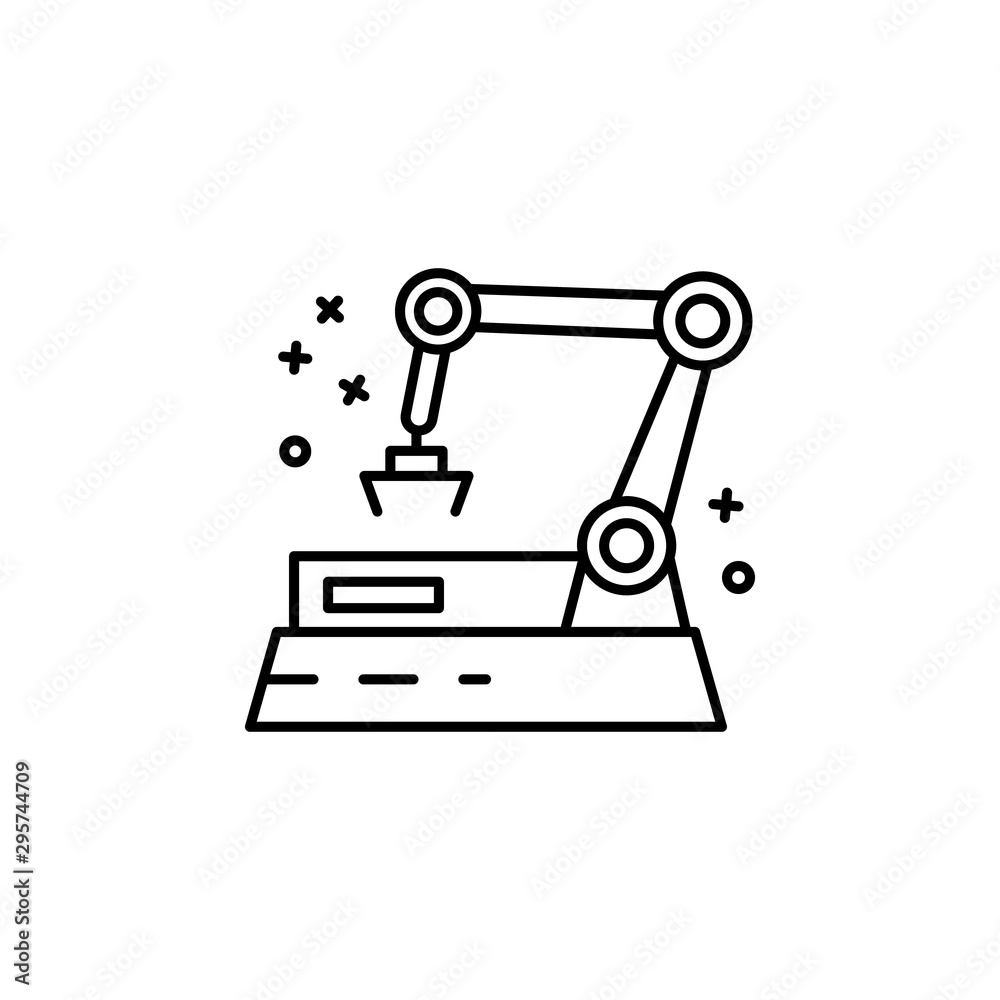 Arms factory general robot icon. Element of industries icon Arms factory general robot icon. Element of industries icon