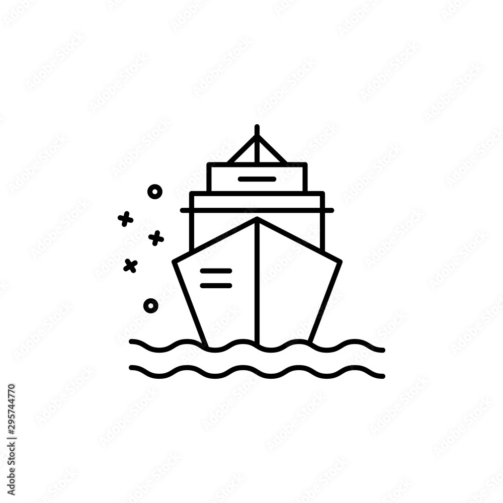 Cargo sea ship marine ship icon. Element of industries icon
