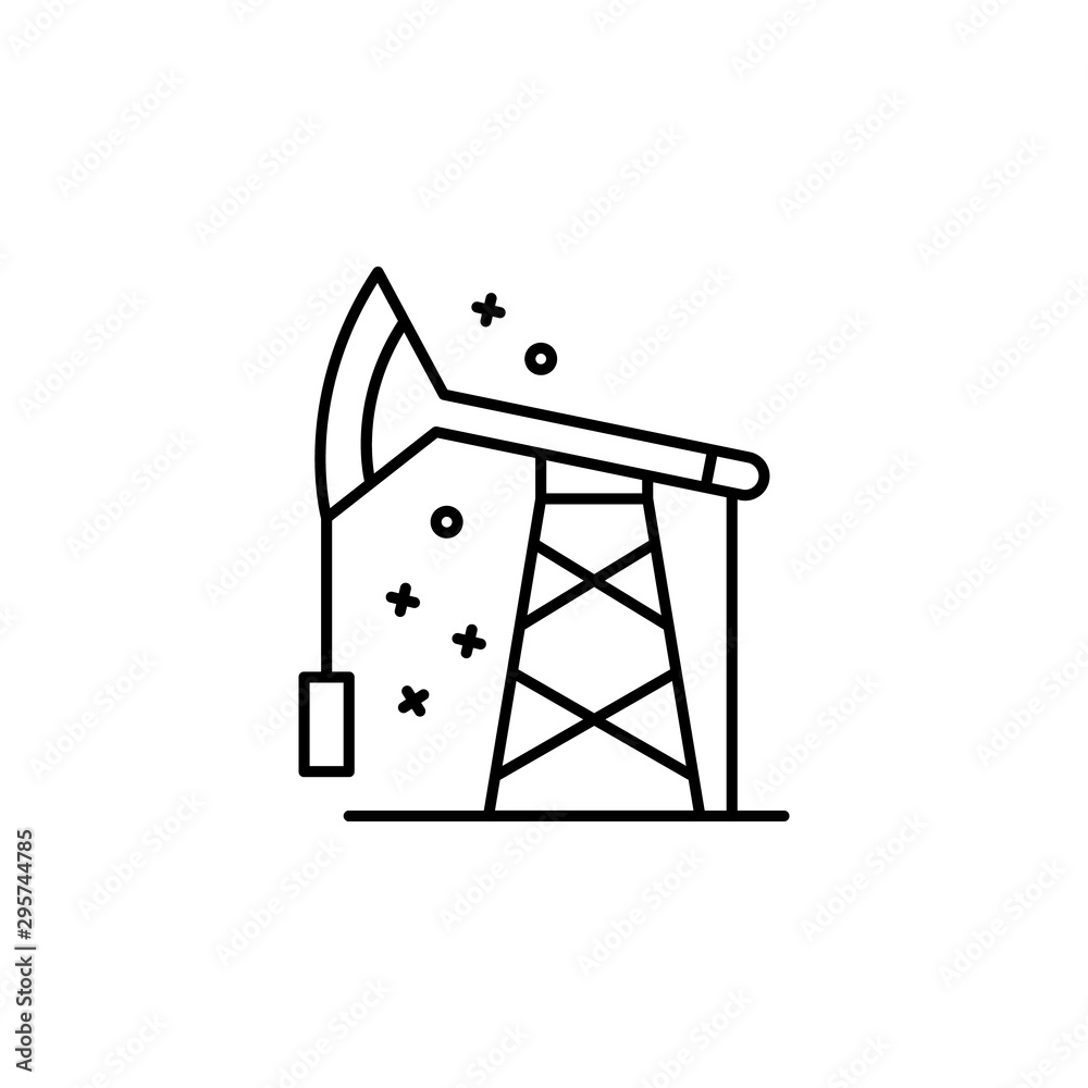 Oil well pump production icon. Element of industries icon Oil well pump production icon. Element of industries icon