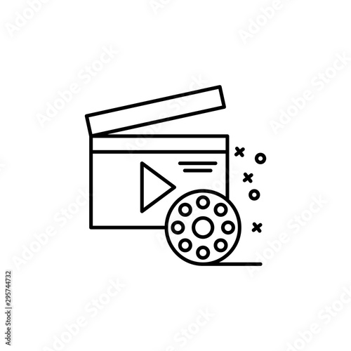 Clipper film movie production icon. Element of industries icon