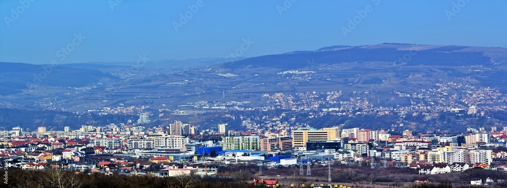 the city of Cluj Napoca seen from above