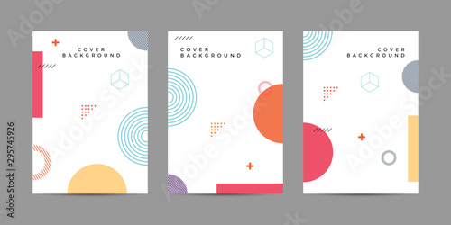 Covers memphis style with minimal design. Cool geometric backgrounds for your design. Applicable for Banners, Placards, Posters, Flyers etc. Eps 10 vector