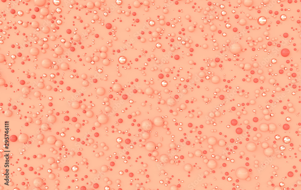 Abstract composition of liquid drops, bubbles or molecule atom sctructure. Biology, phycics or chymistry abstract background. Chaotic scatter confetti spheres 3d render Abstract composition of liquid drops, bubbles or molecule atom sctructure. Biology, phycics or chymistry abstract background. Chaotic scatter confetti spheres 3d render