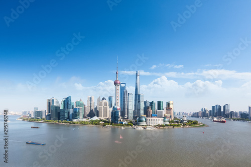 shanghai skyline in daytime