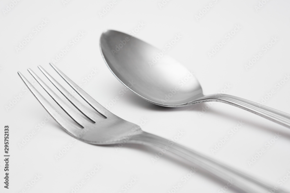 Close up of Cutlery on a white background Close up of Cutlery on a white background