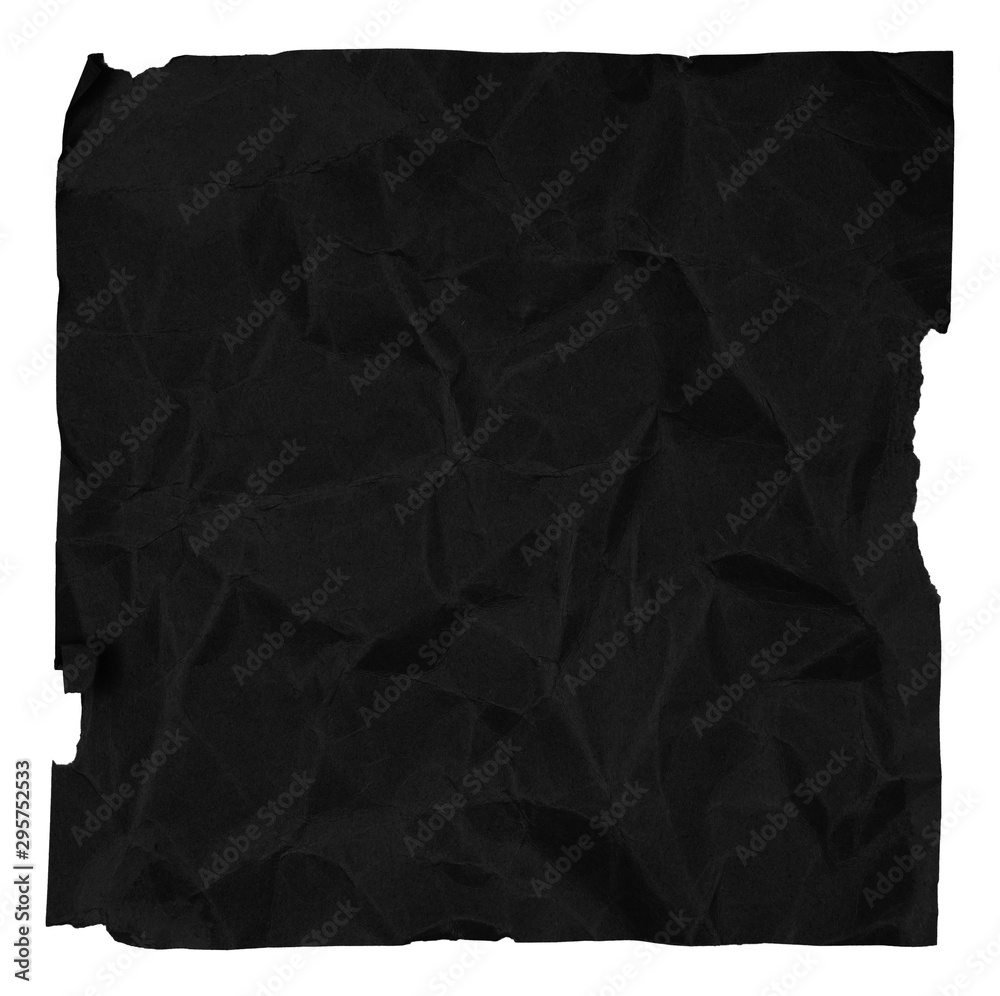 Fototapeta premium Crumpled Black Paper Sheet