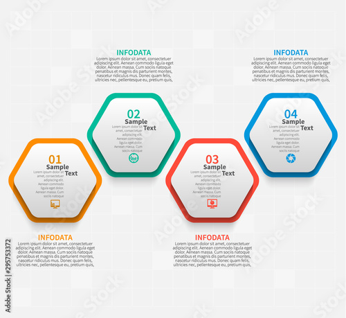Abstract 3D Paper Infographics. Business template .Vector illustration