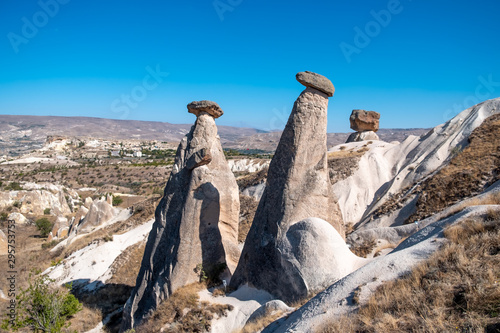 Tuff rocks in Goreme, Cappadocia. They are known as 