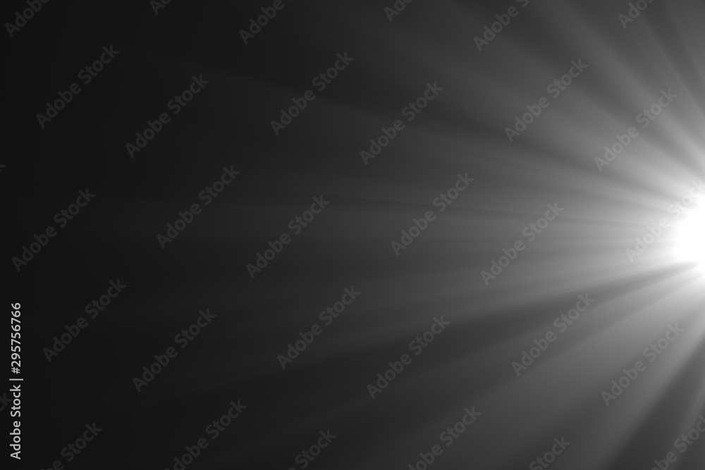 Obraz premium Lens flare light on back background.