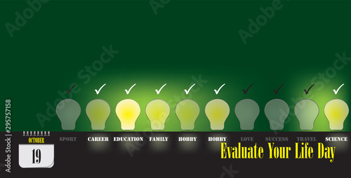 Postcard Evaluate Your Life Day