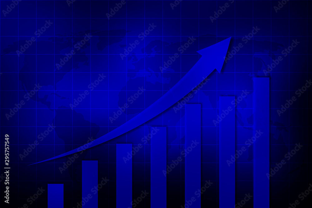 investment chart, blue abstract background, money investment on blue background, coin and money investment chart, blue abstract background, money investment on blue background, coin and money