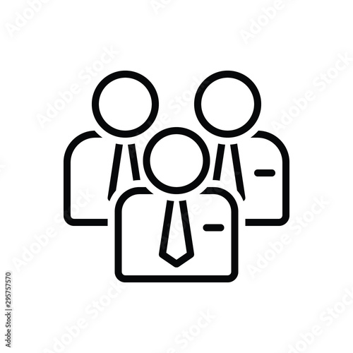 Black line icon for leading 