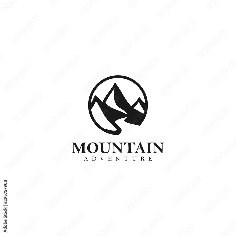 mountain logo template, road design vector,creative idea mountain logo template, road design vector,creative idea