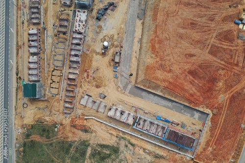 Aerial Construction Shot on Villa Alemana, Chile photo